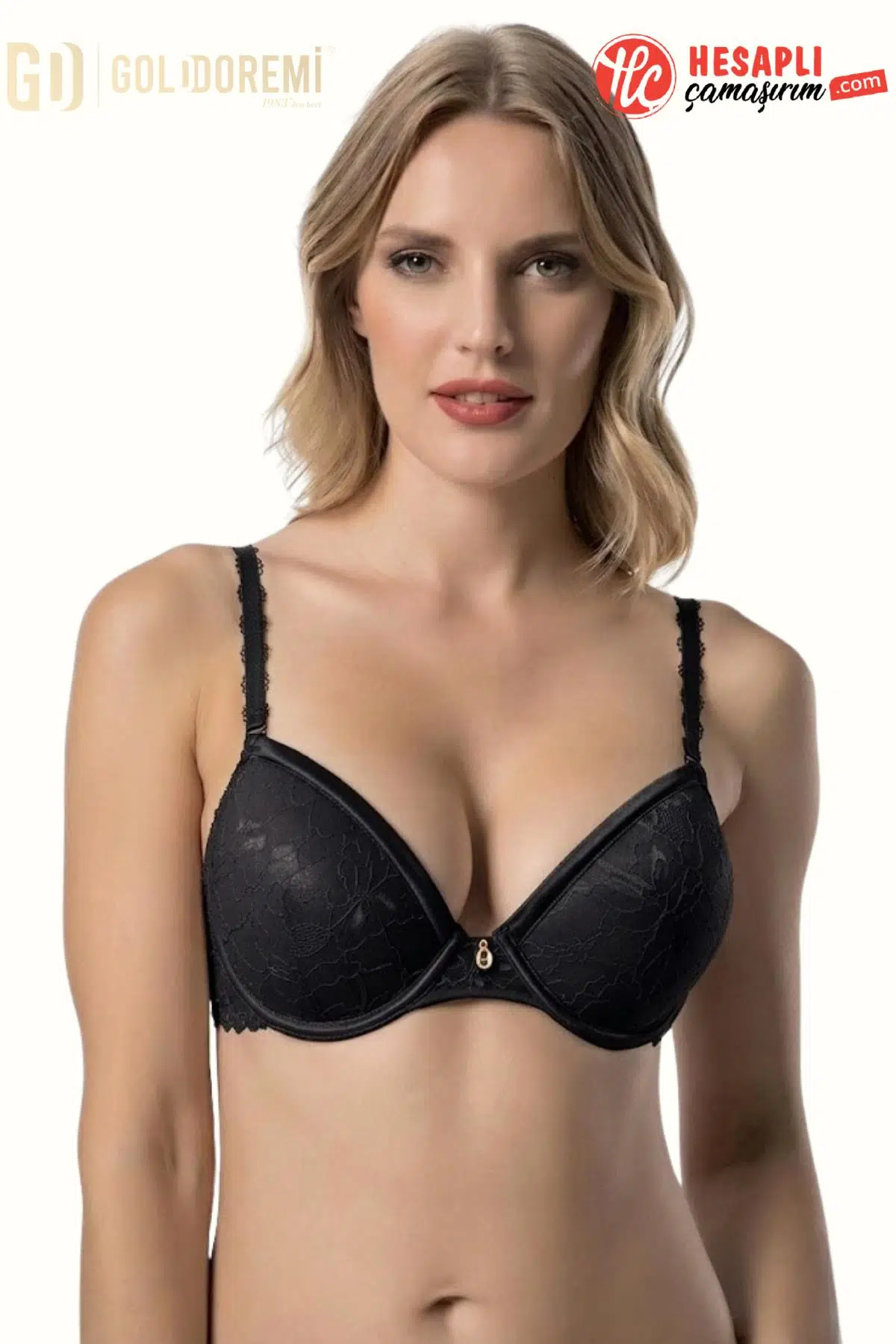 Le Jardin Premium Kadın Bellini Soft Cup Destekli Dolgulu Dantelli Kutulu Tekli Sütyen - SİYAH