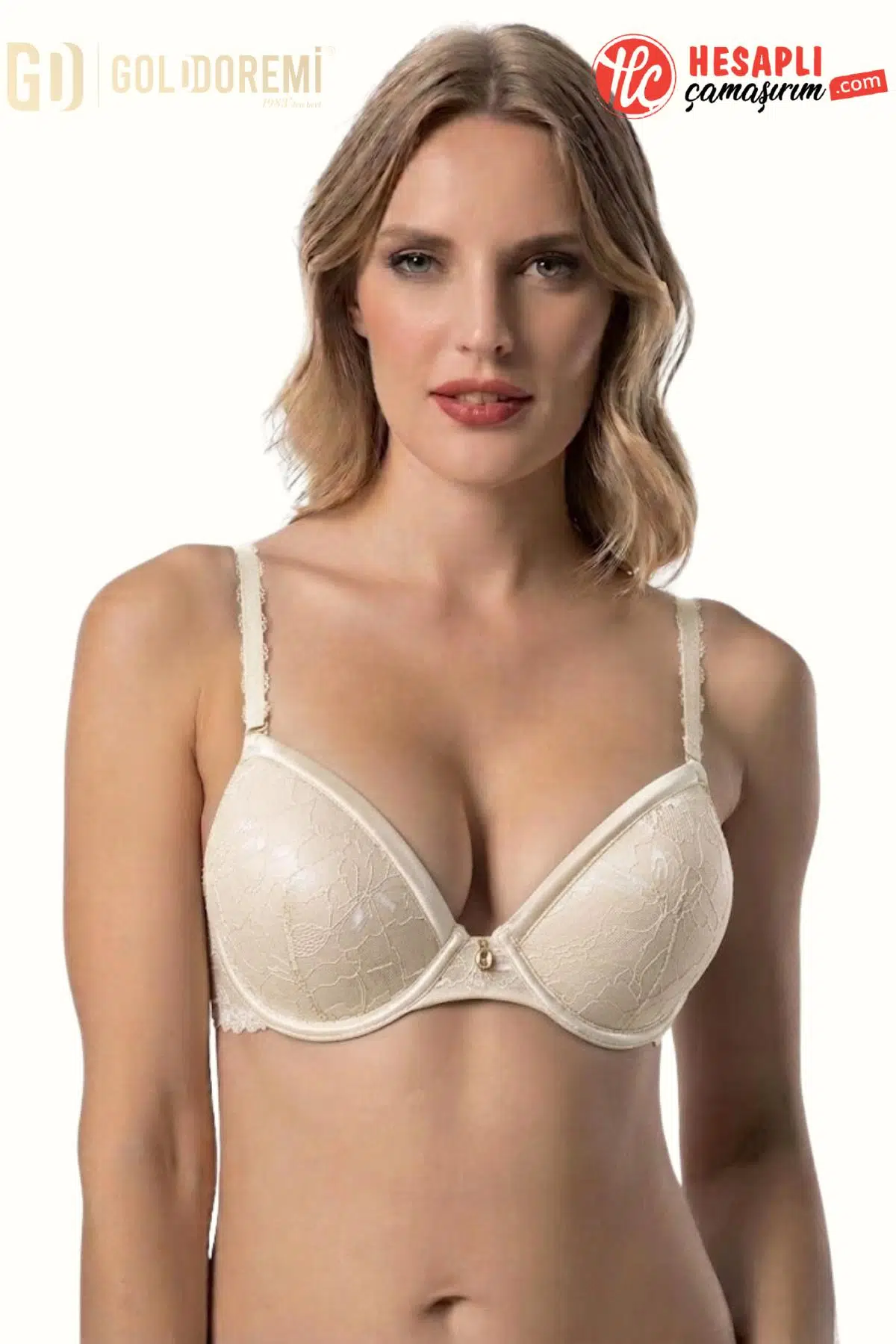 Le Jardin Premium Kadın Bellini Soft Cup Destekli Dolgulu Dantelli Kutulu Tekli Sütyen - EKRU