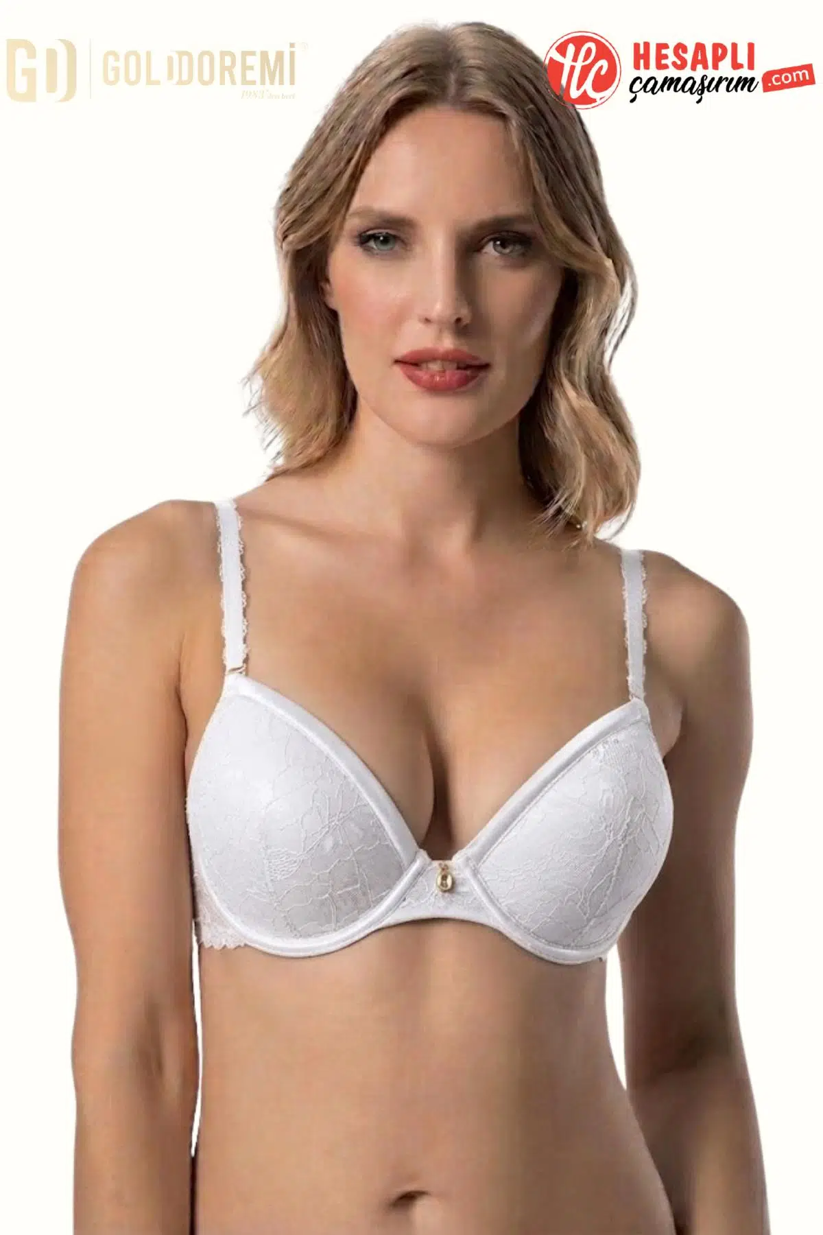 Le Jardin Premium Kadın Bellini Soft Cup Destekli Dolgulu Dantelli Kutulu Tekli Sütyen - BEYAZ