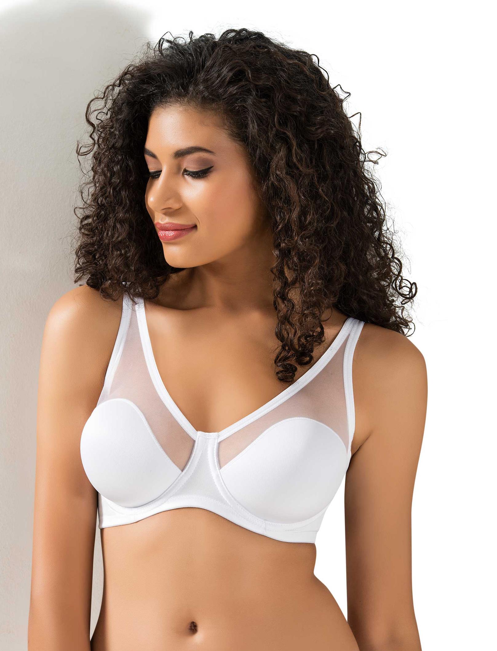 Le Jardin Fanetta Soft Cup Bra Tüllü Balenli Desteksiz Toparlayıcı Sütyen 1 Adet - BEYAZ