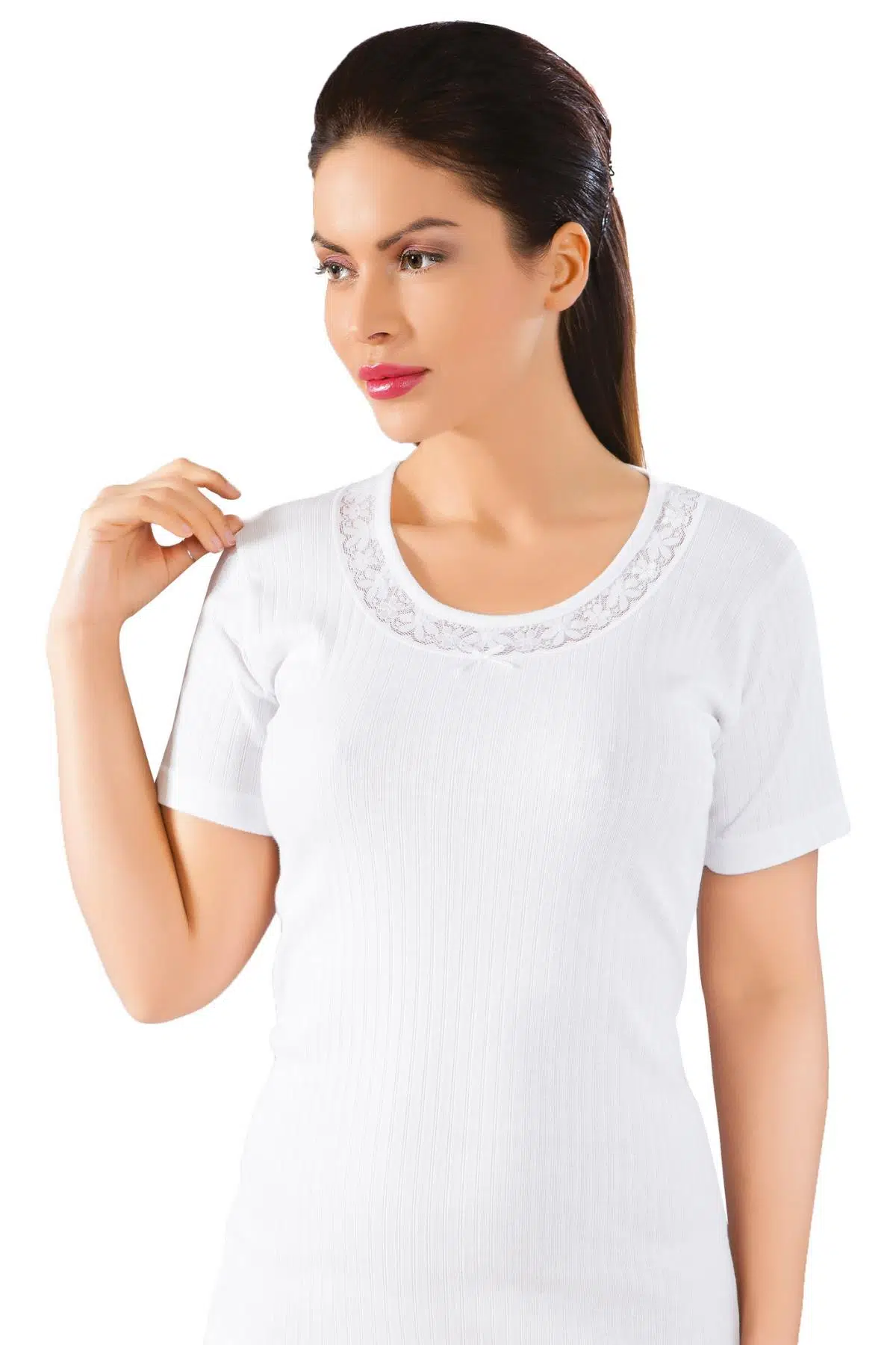 LÜX DRM 066 Ribana Kısa Kol Bayan Fanila - BEYAZ