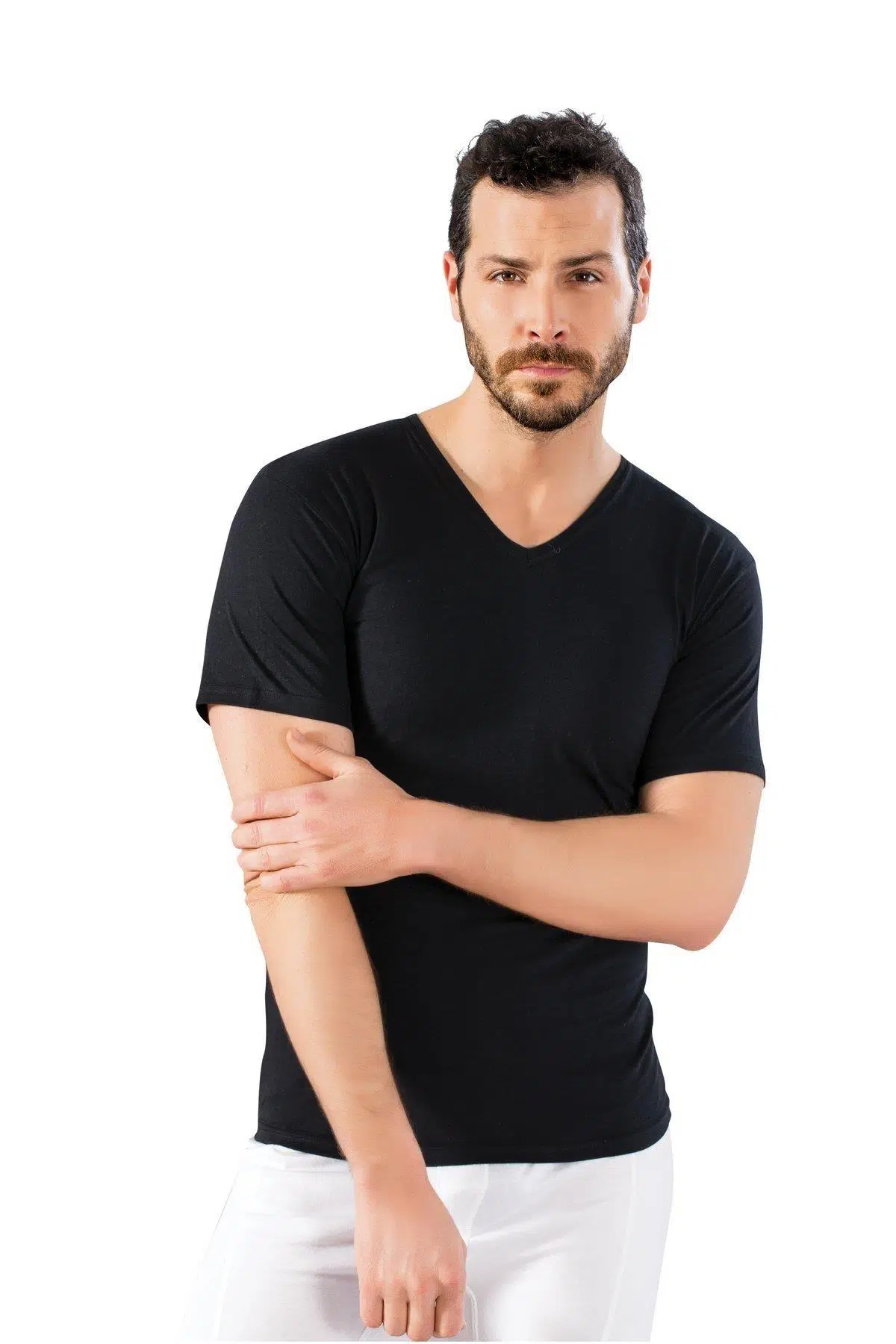 Lüx Drm 203 V Yaka Erkek Fanila - BEYAZ