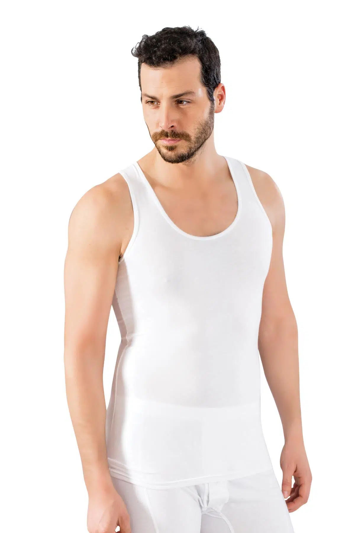 Lüx Drm 3900 Erkek Askılı Bambu 1 Adet Atlet - BEYAZ