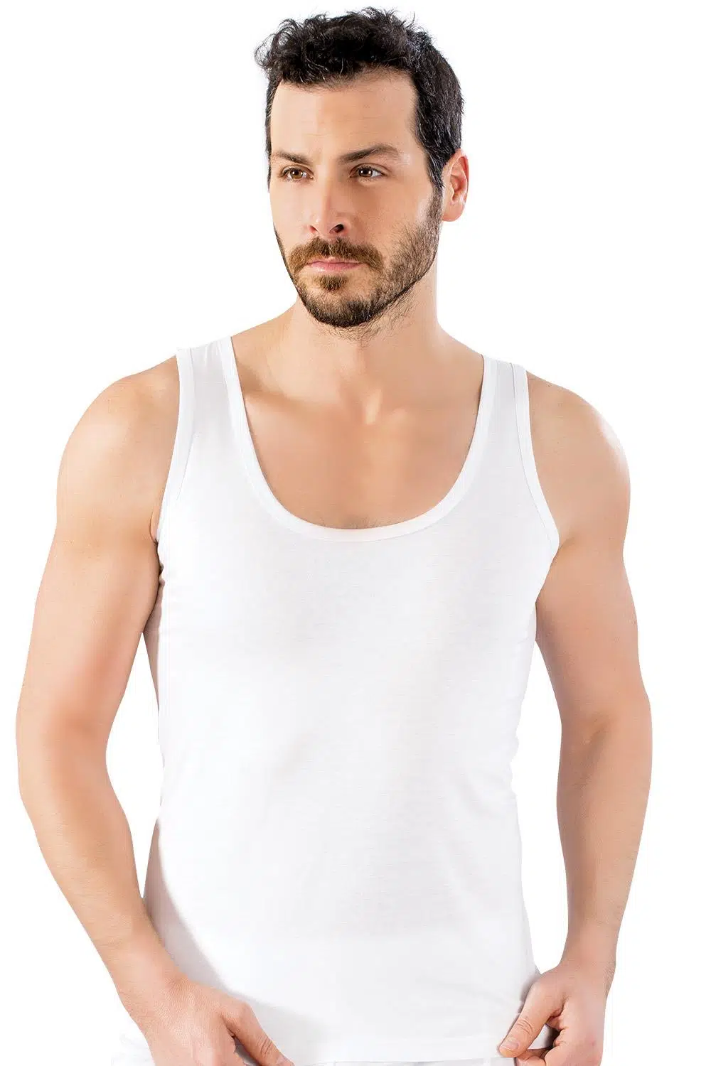 Lüx Drm 6001 Erkek Battal Penye Atlet - BEYAZ