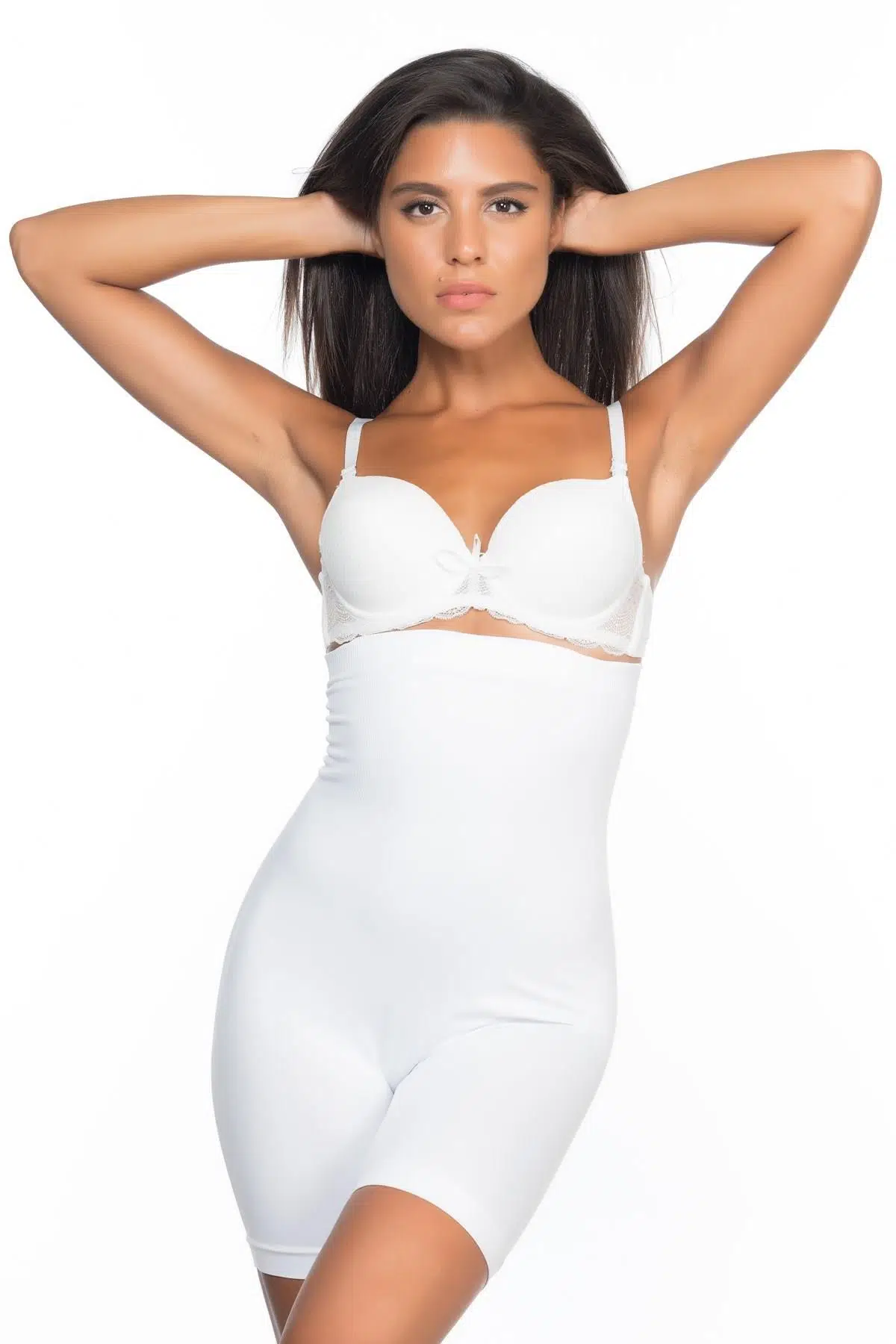 M,I 2007 Yüksek Bel Kısa Paça Korse - BEYAZ