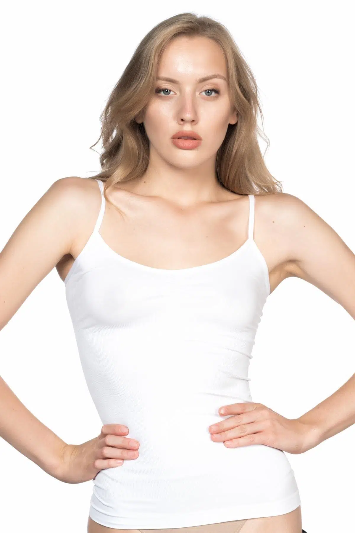 M,I 5011 Kadın Ripli İnce Askılı Atlet - TEN