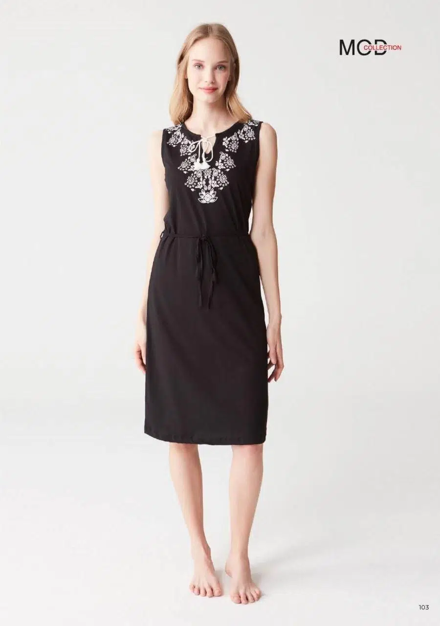 Mod Collection 3290 Kolsuz Kadın Elbise - LACİVERT