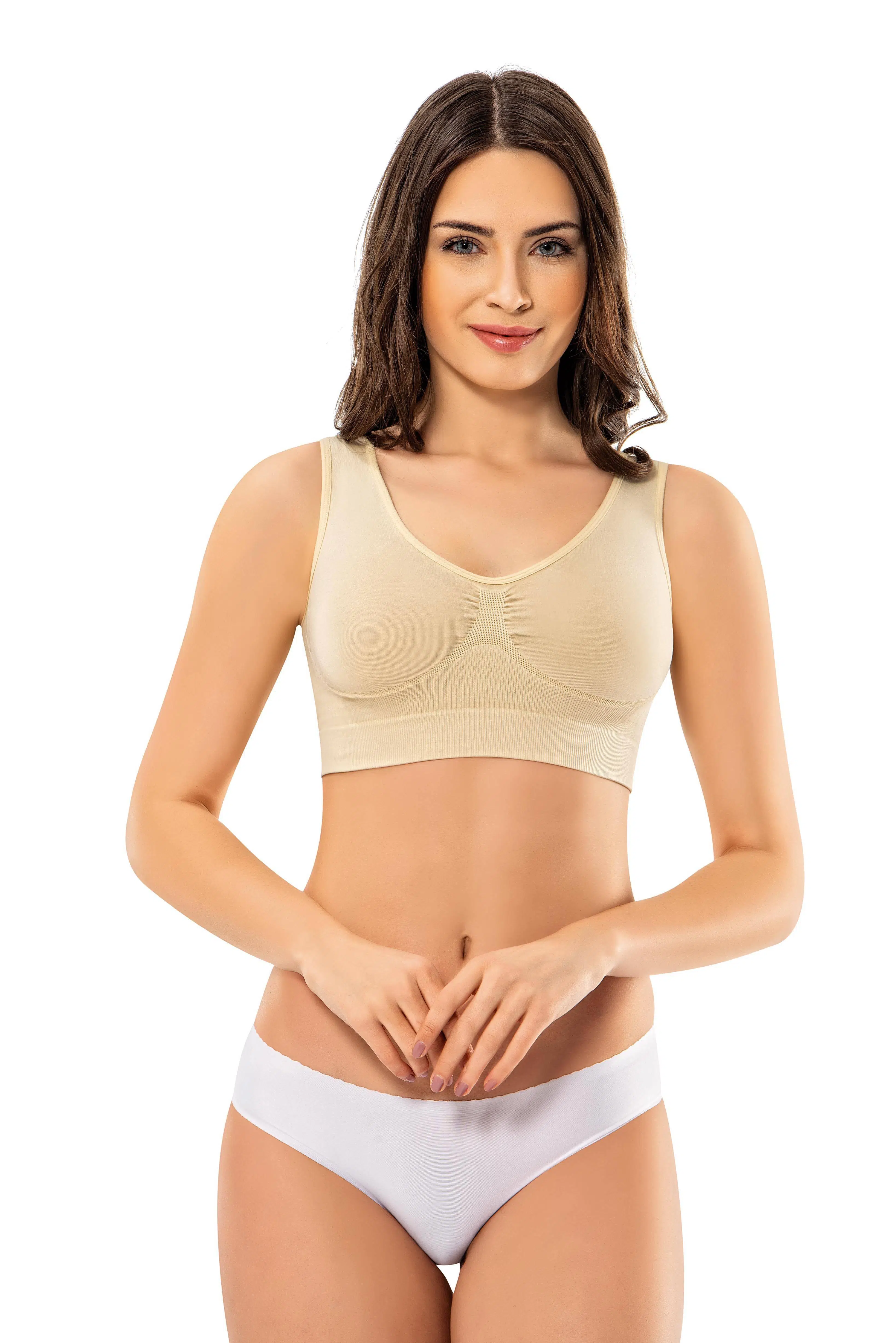 Modinn 1220 Kadın Kalın Askılı Toparlayıcı Bustiyer - BEYAZ