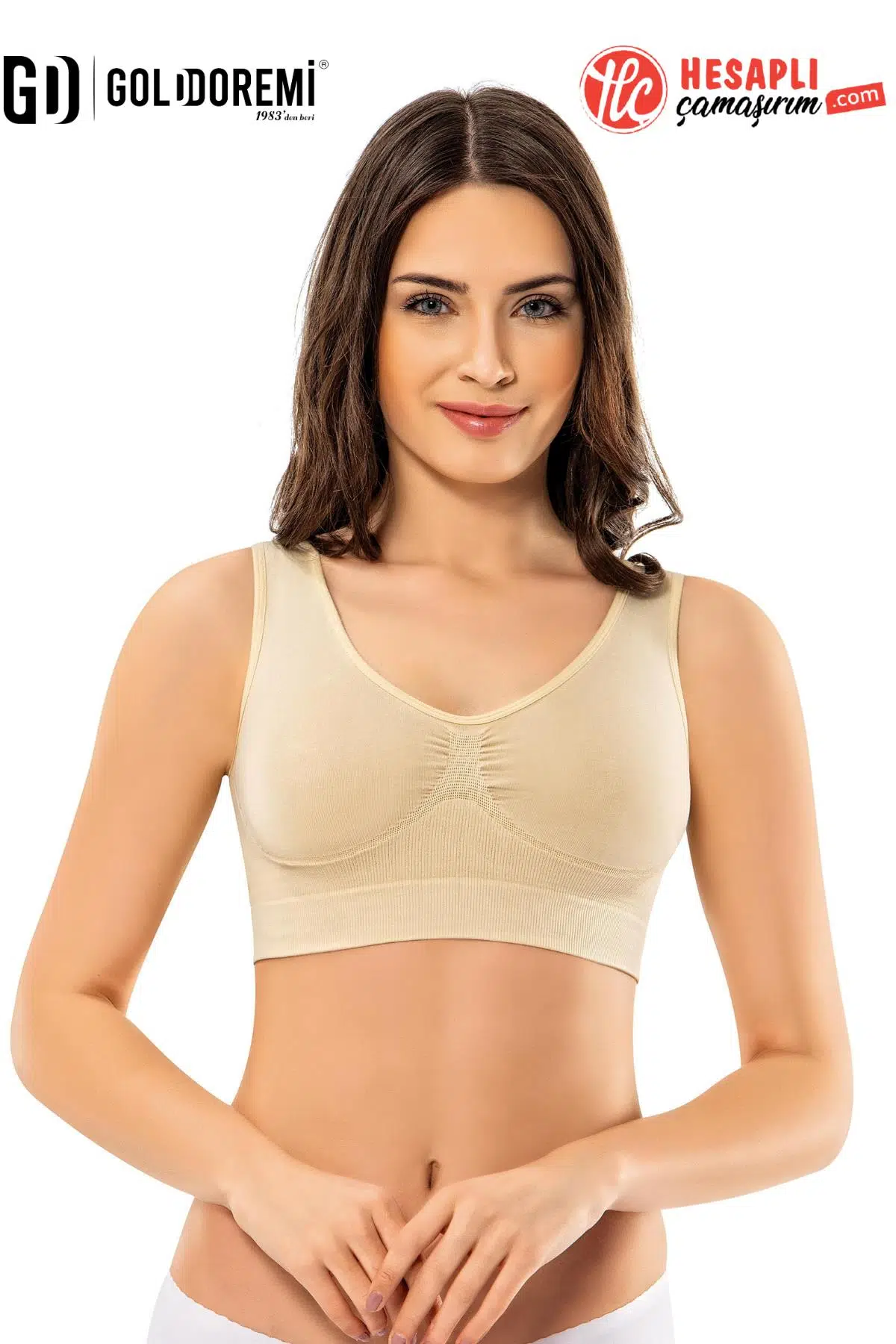 Gd Goldoremi Premium Kadın Kalın Askılı Seamless Toparlayıcı Yarım Büstiyer