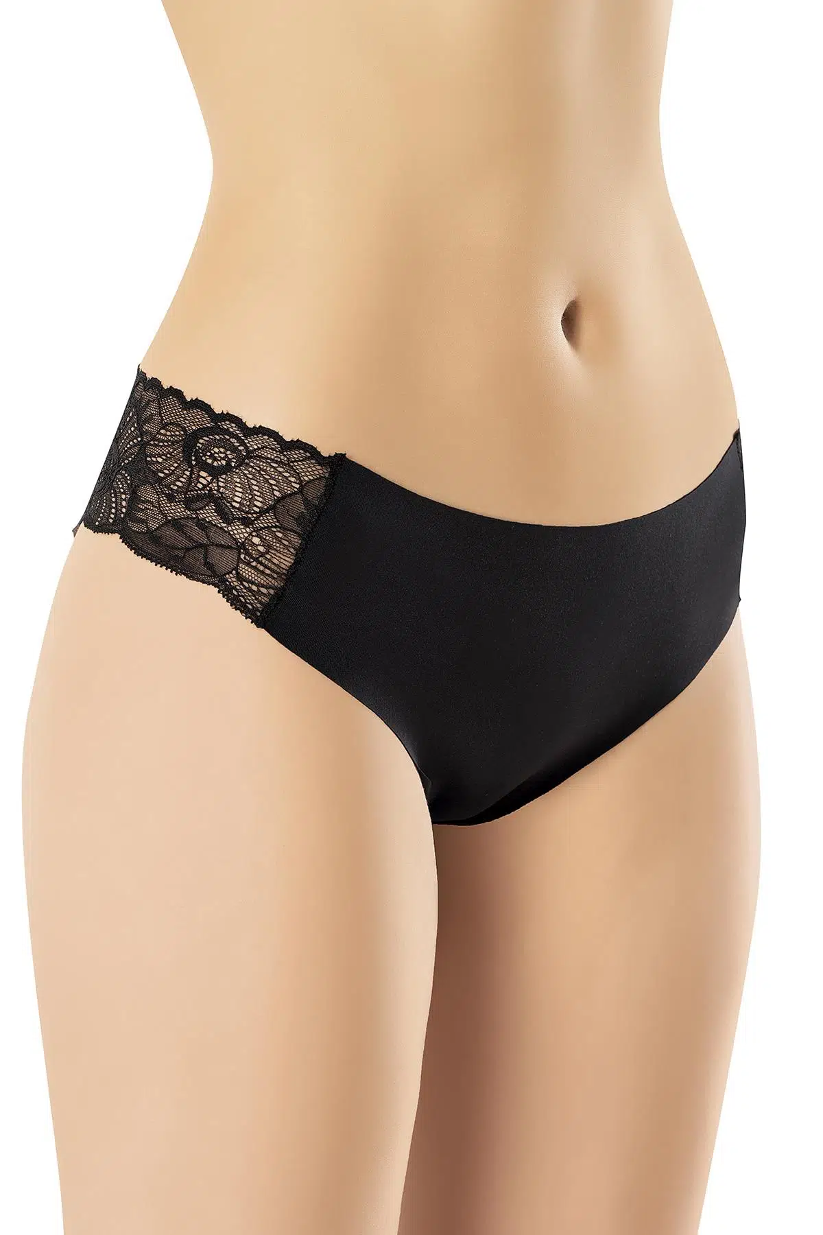 Modinn 6060 Kadın Lazer Kesim Dantelli Slip - SİYAH