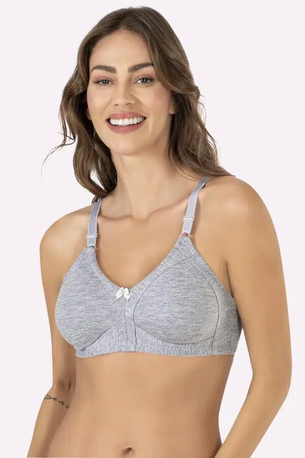 Nbb Büyük Beden Kadın Minimizer Balensiz Desteksiz Toparlayıcı Sütyen - GRİ