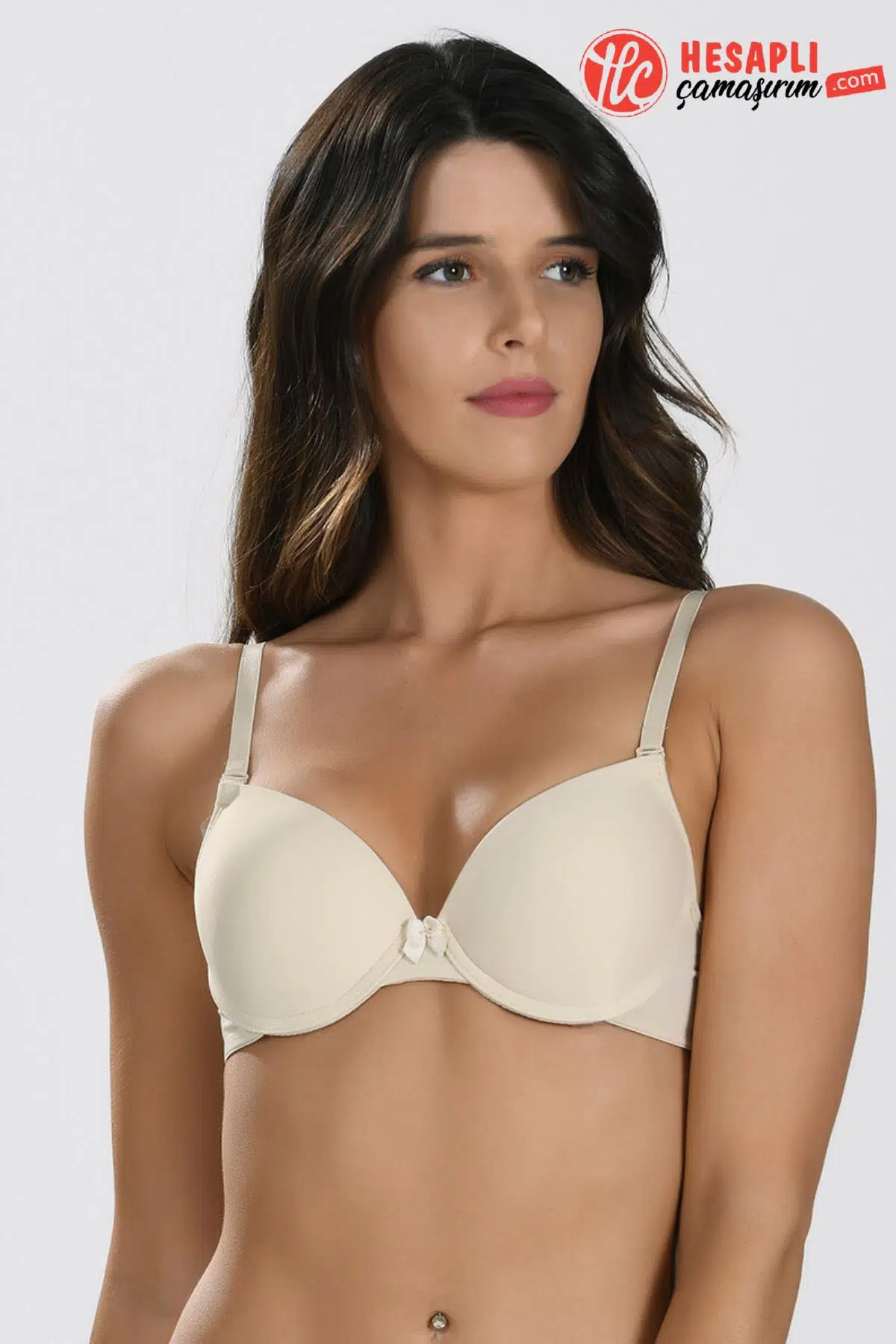 Nbb Premium Kadın Balenli Kaplı Hafif Destekli Dolgulu Askıları Çıkabilen Kutulu Tekli Sütyen - TEN