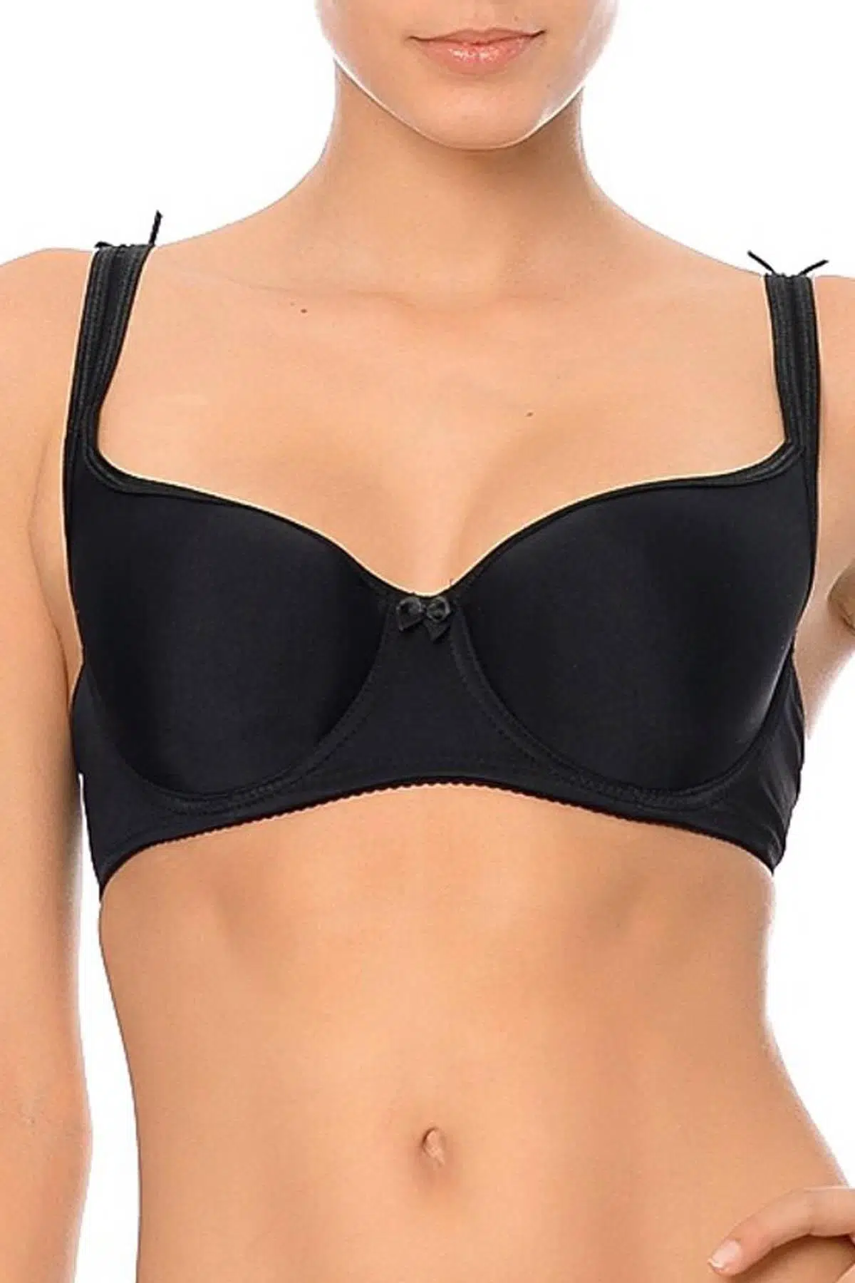 Nbb Şekillendiren Toparlayıcı Kaplı Balenli Staplez Sütyen - SİYAH