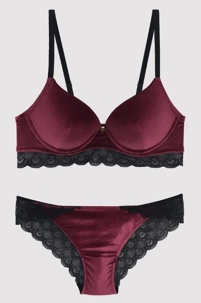 Pierre Cardin 4765 Balenli Destekli Sütyen Takım - BORDO