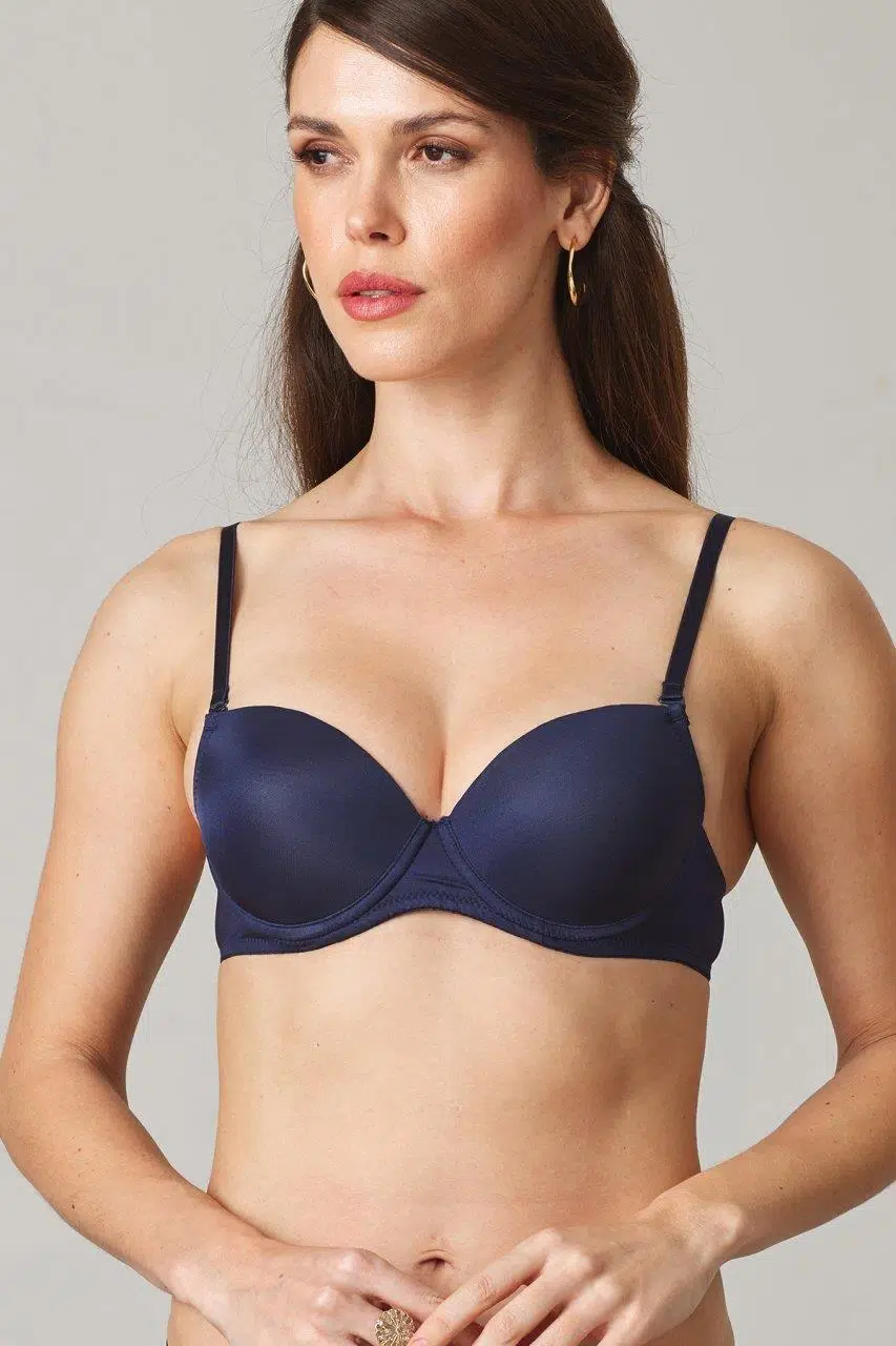 Pierre Cardin 6205 Milan Balenli Destekli Micro Tek Sütyen - LACİVERT