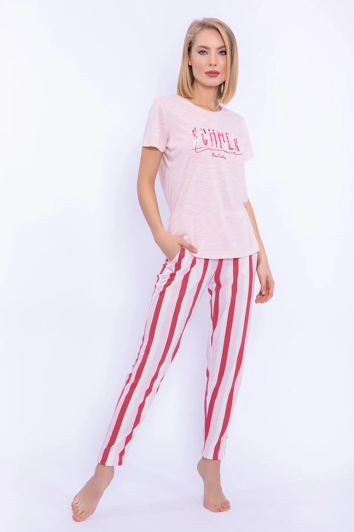 Pierre Cardin 8275 Summer Toz Somon Kadın Slim Fit Homewear - SOMON