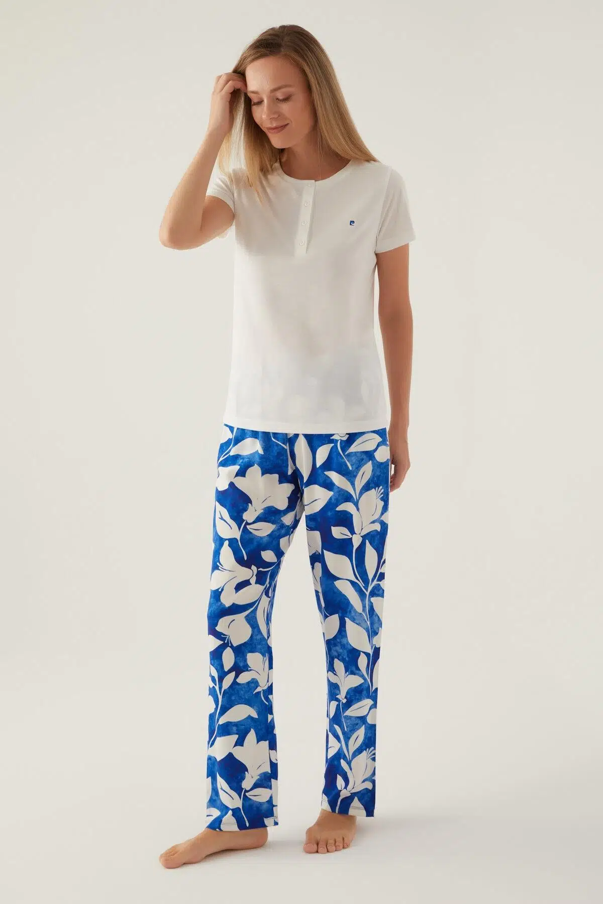 Pierre Cardin 8834 Arm Kadın Kısa Kol Pijama Takımı - KREM