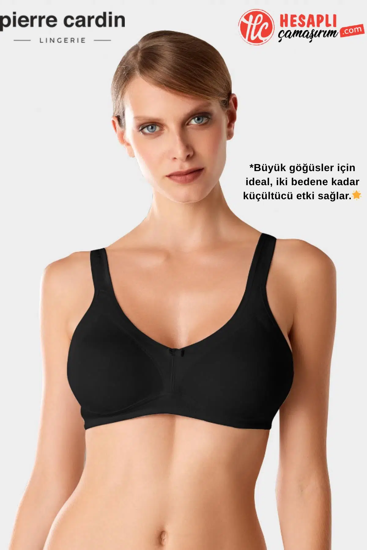 Pierre Cardin Premium Kadın Toparlayıcı Büyük Göğüsler İçin İdeal İki Beden Kadar Küçültücü Kutulu Sütyen