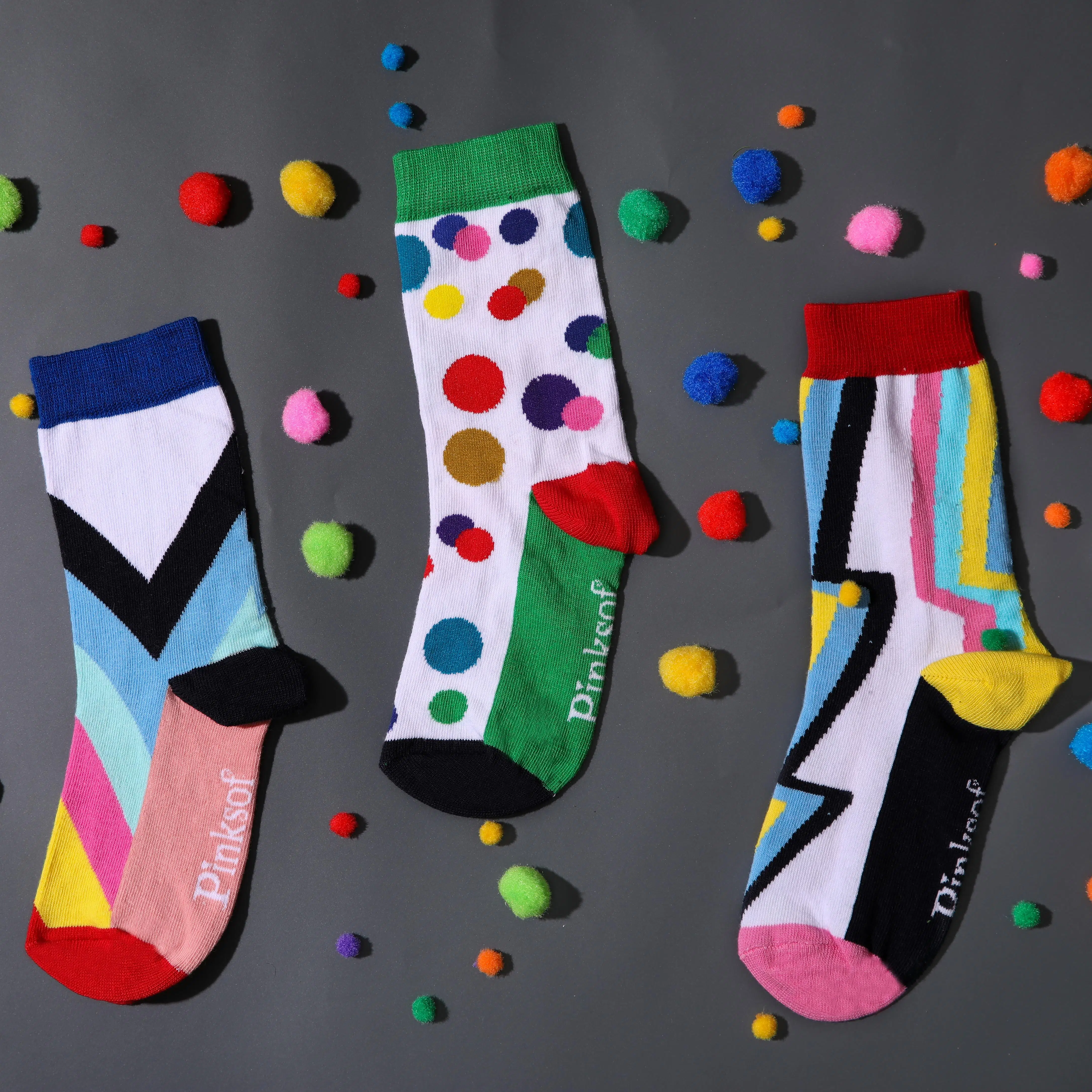 Pinksof SC4090-3K Kadın 3'lü Hareketli Çorap