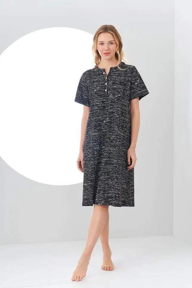 Pjs 24137 Kadın Patlı Kısa Kol Elbise - SİYAH