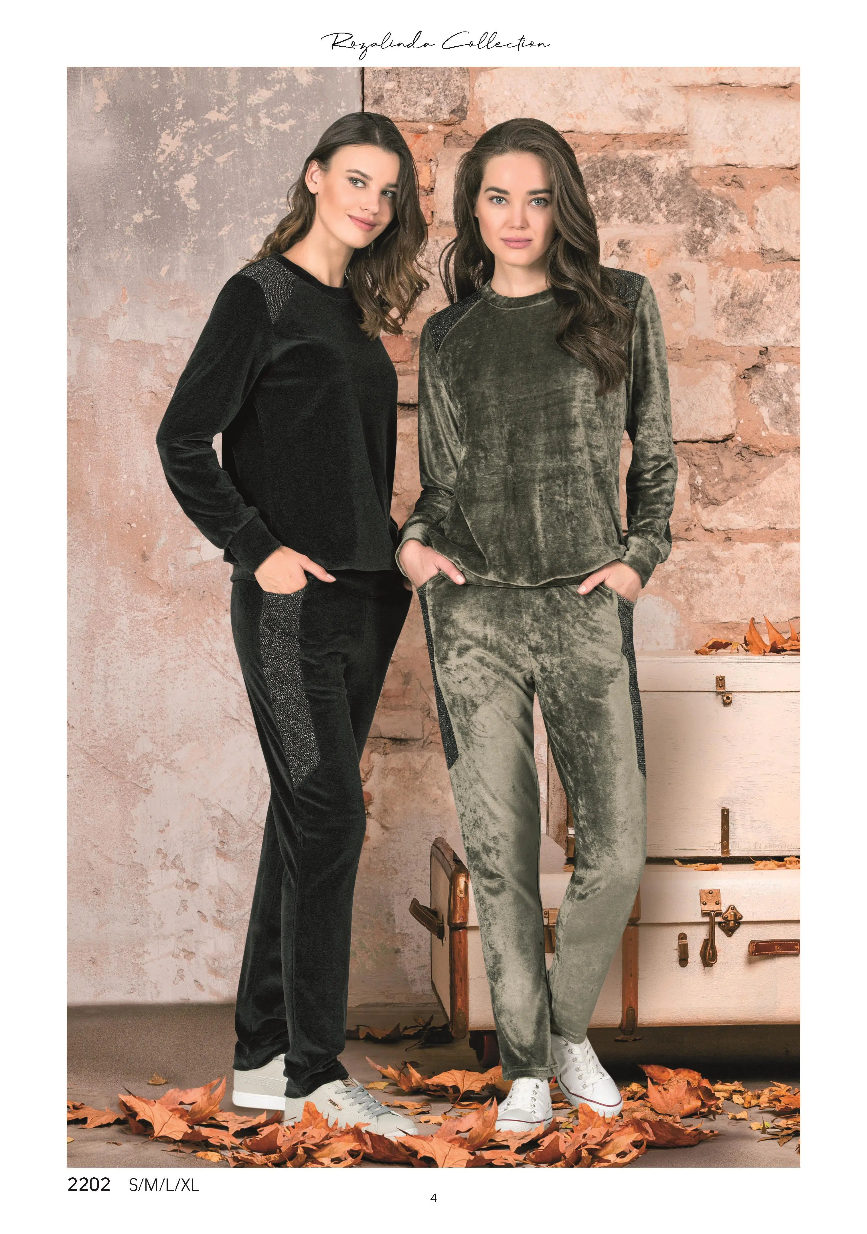 Polat 2202 Kadife Eşofman Takım - SİYAH