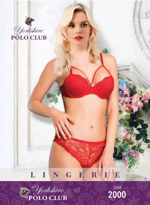 Polo Club 2000 Kadın Kırmızı Dolgulu Sütyen Takım - KIRMIZI