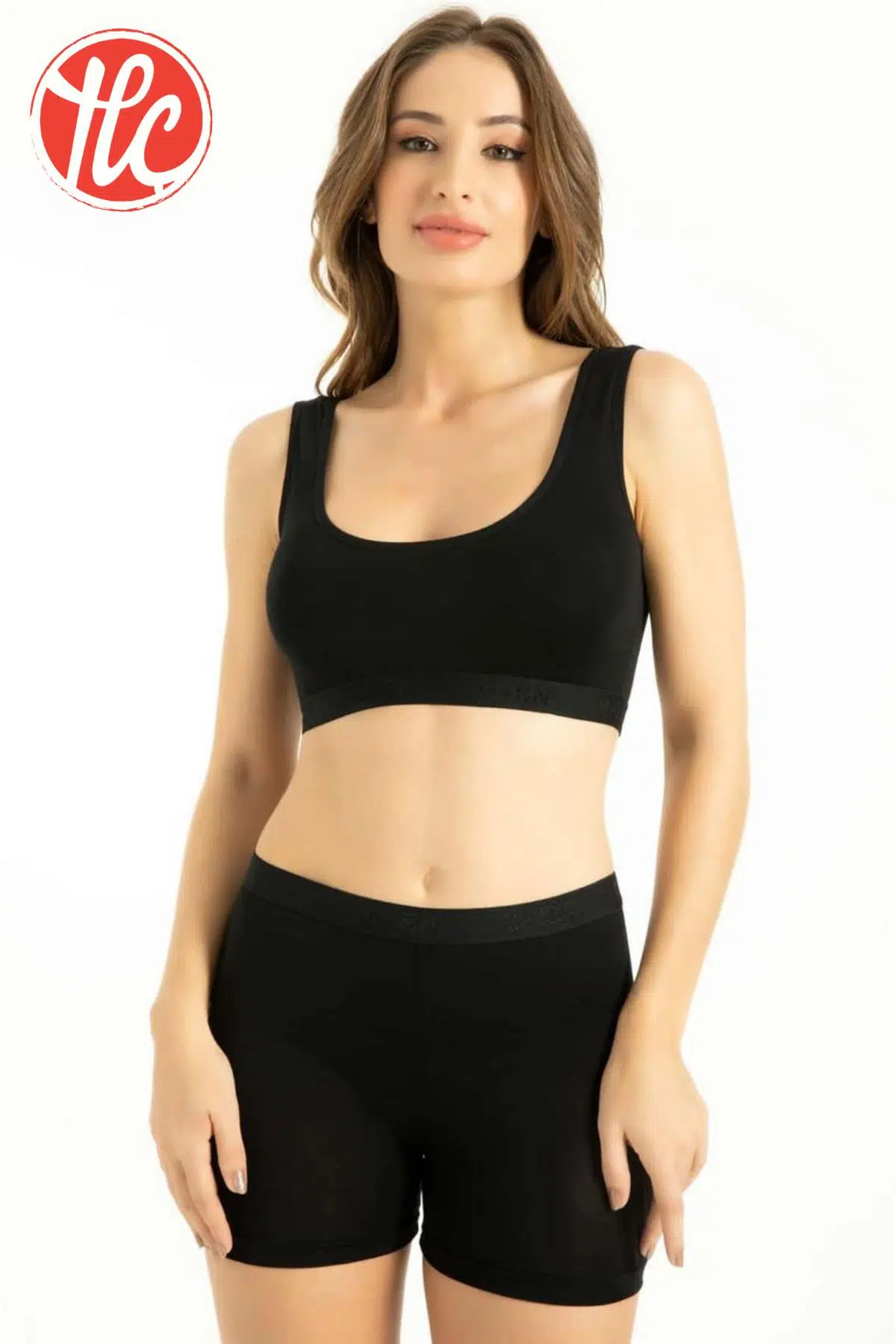 Q-EN Kadın Büyük Beden Bambu Kumaş Kalın Askılı Petli Rahat Büstiyer