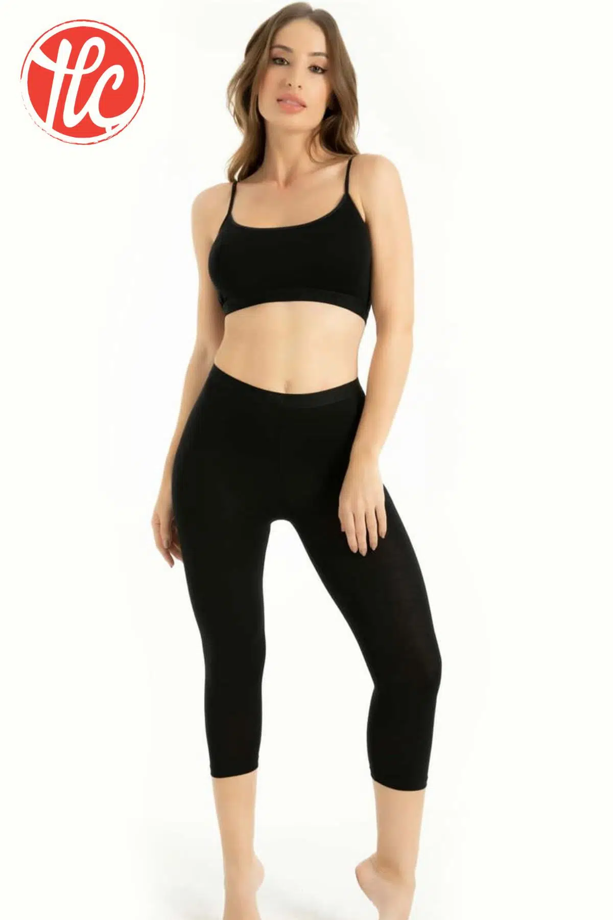 Q-EN 708 İp Askılı Kadın Rahat Bambu Kumaş Pedli Büstiyer - SİYAH