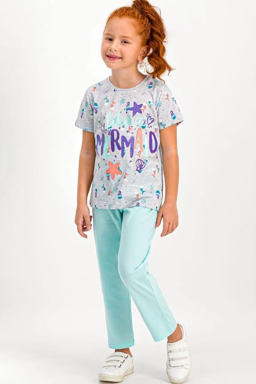 Roly Poly 1743 Kısa Kol Kız Çocuk Pijama Takımı - MOR