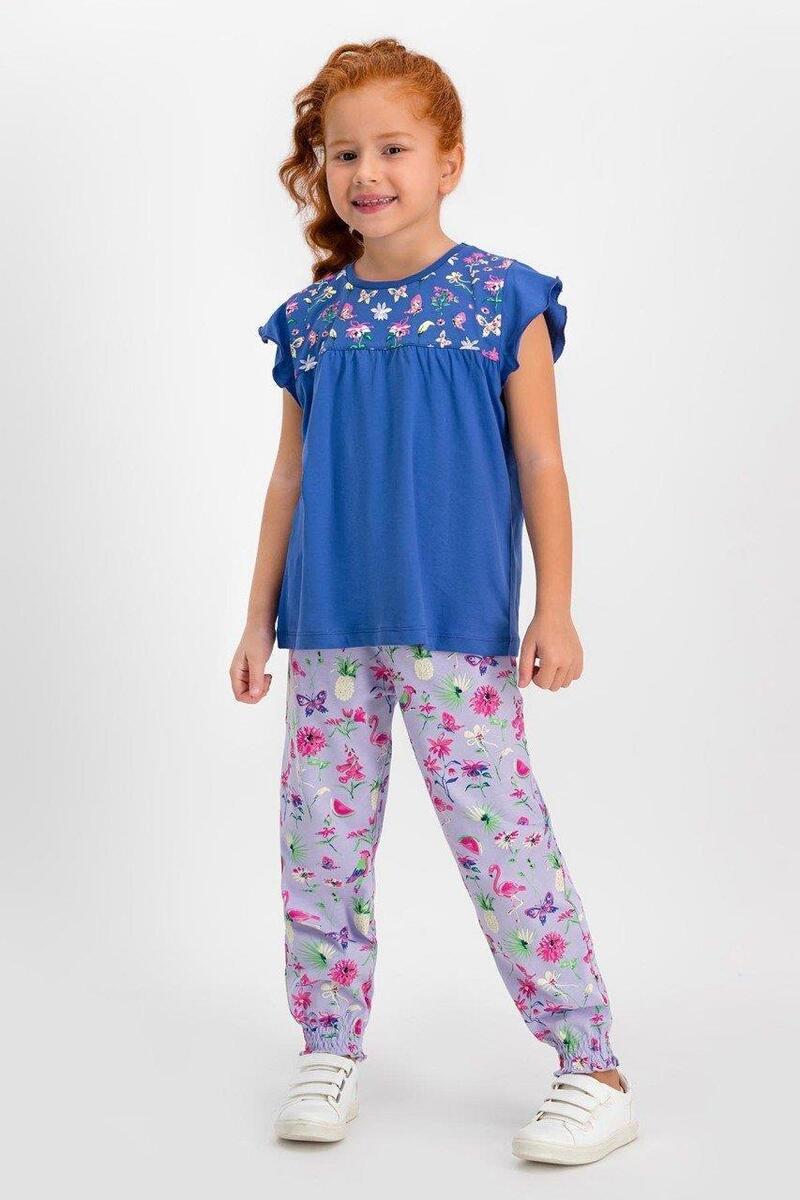Roly Poly 1795 Kısa Kollu Kız Çocuk Pijama Takımı - YABAN MEVSİMİ