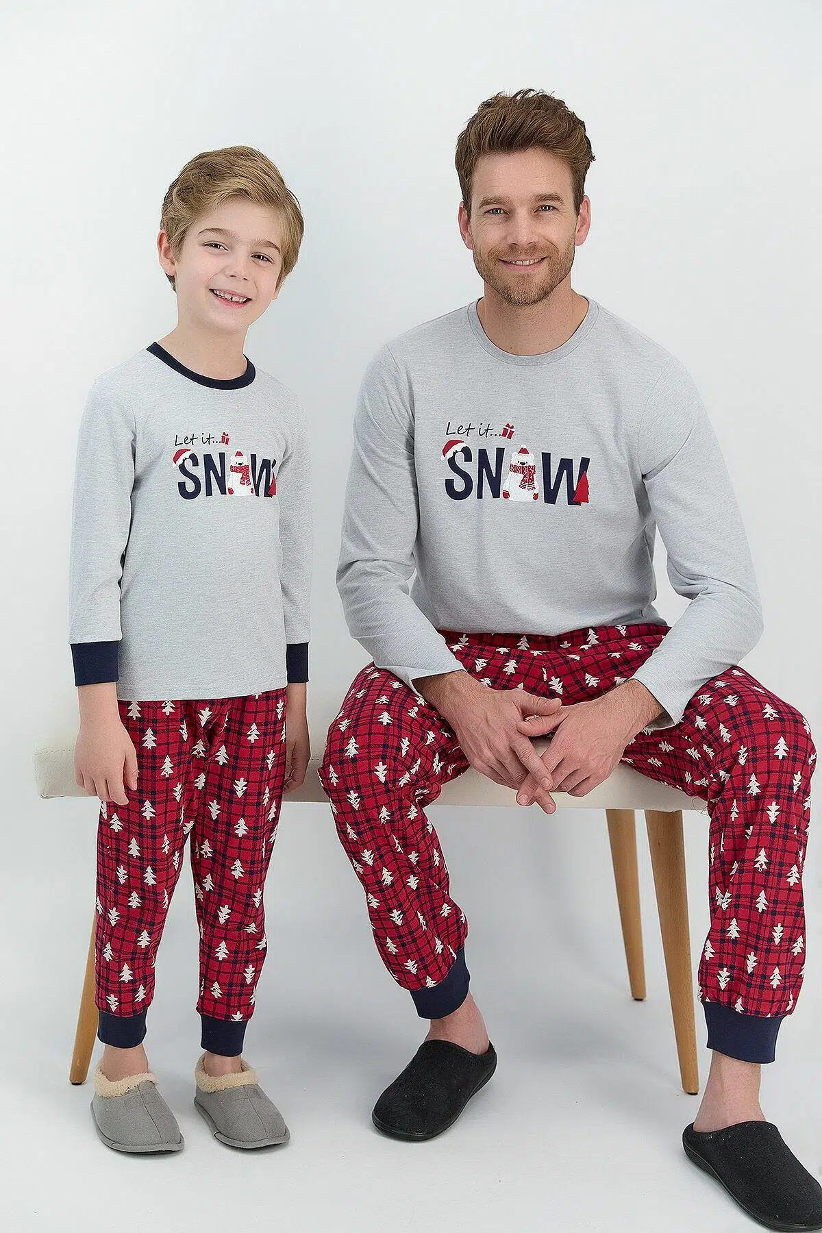 Roly Poly 2548 Let İt Snow Grimelanj Erkek Çocuk Pijama Takımı - GRİ