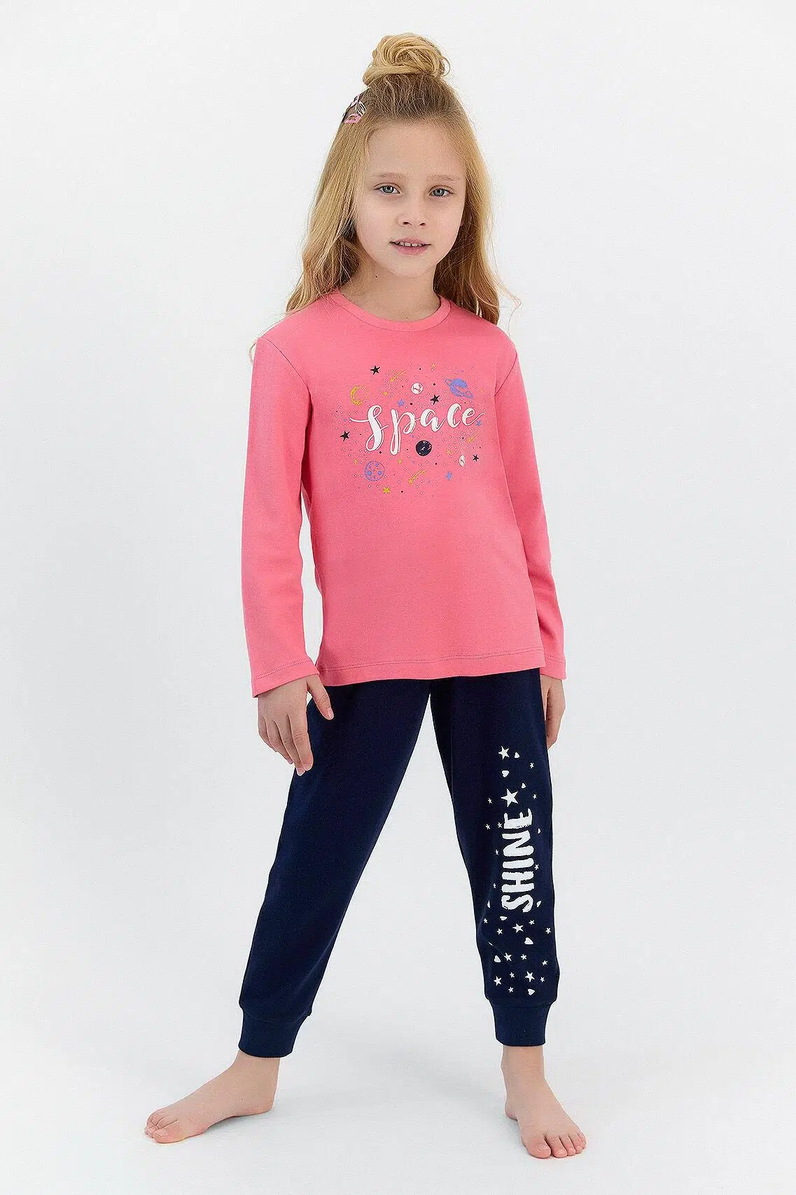 Roly Poly 2565 Garson Space Kız Çocuk Pijama Takımı - İNDİGO