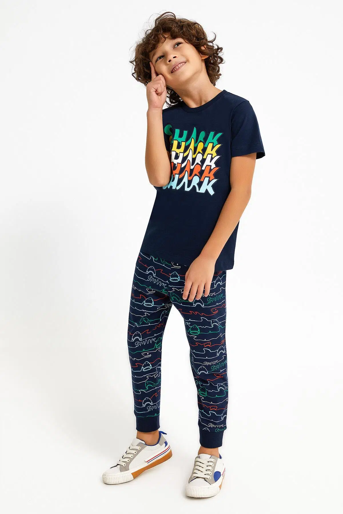 Roly Poly 2723 Garson Shark Lacivert Erkek Çocuk Eşofman Takımı - LACİVERT