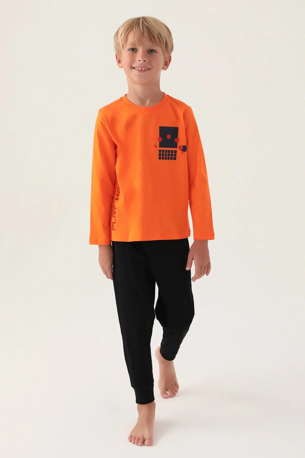 Roly Poly 3338 Play Hard Erkek Çocuk Pijama Takımı - YEŞİL