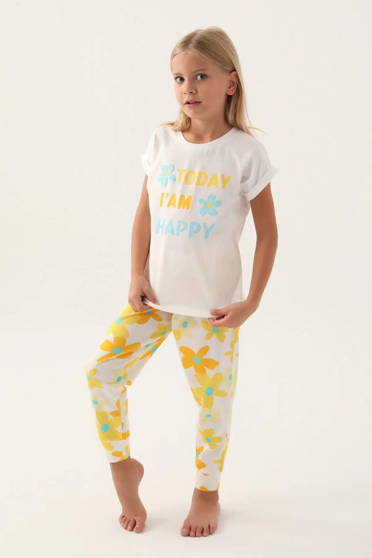Roly Poly 3394 Today Krem Kız Çocuk Pijama Takımı - KREM