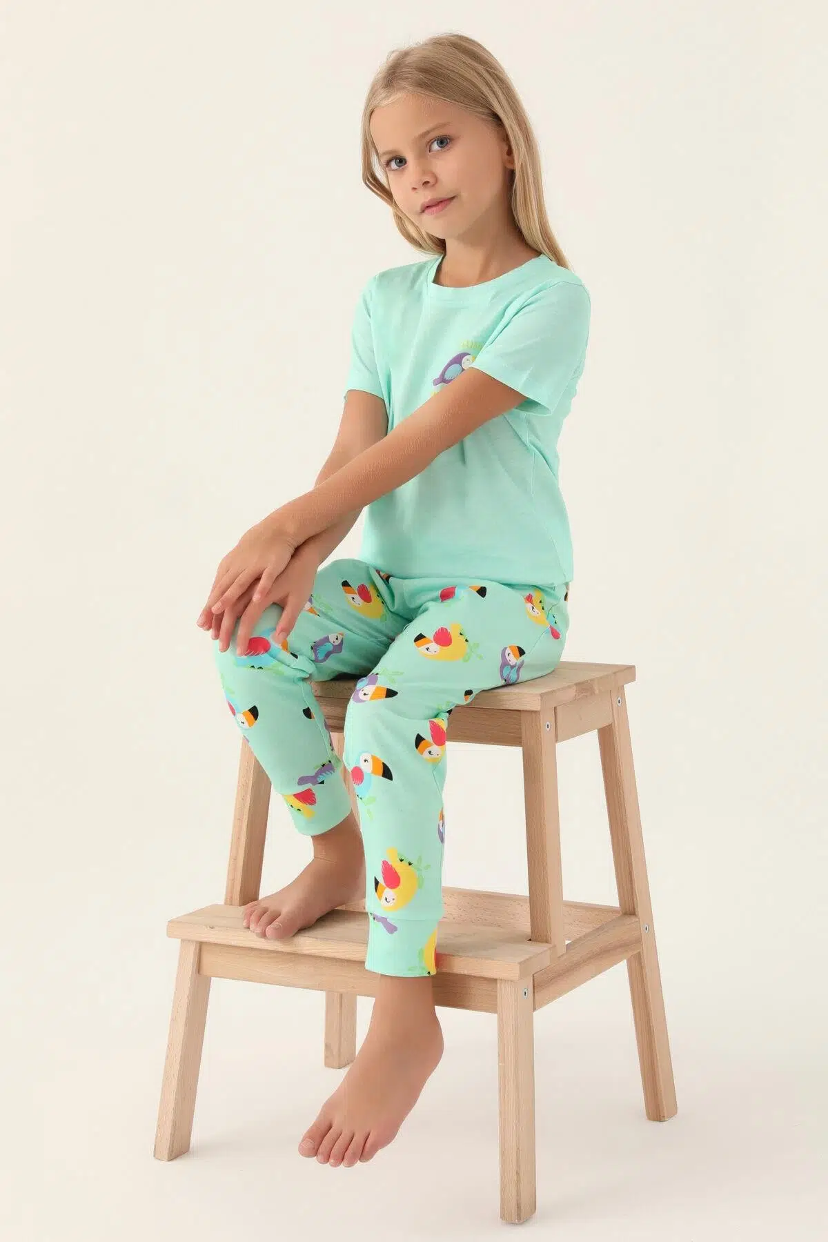 Roly Poly 3403 Garson Jungle Kız Çocuk Pijama Takımı - PEMBE