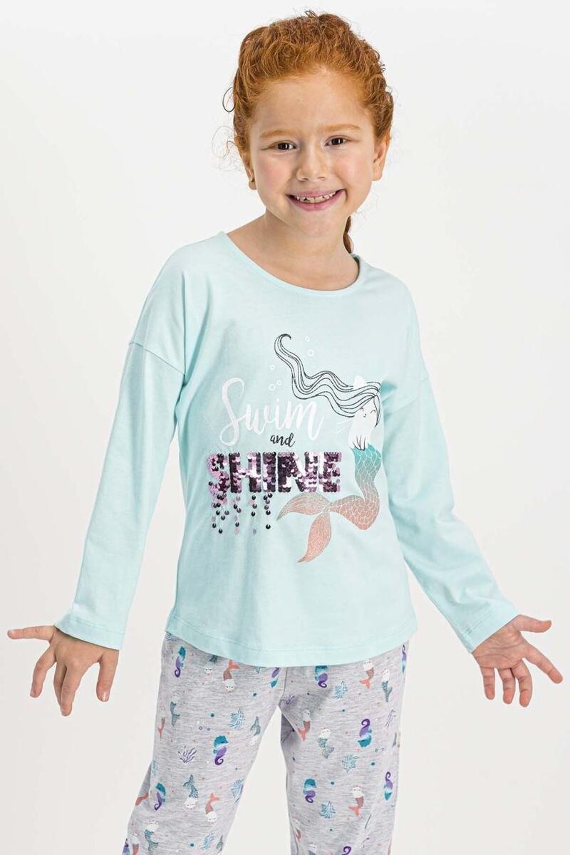 Roly Poly 1742 1-4 Yaş Uzun Kollu Kız Çocuk Pijama Takımı - PEMBE