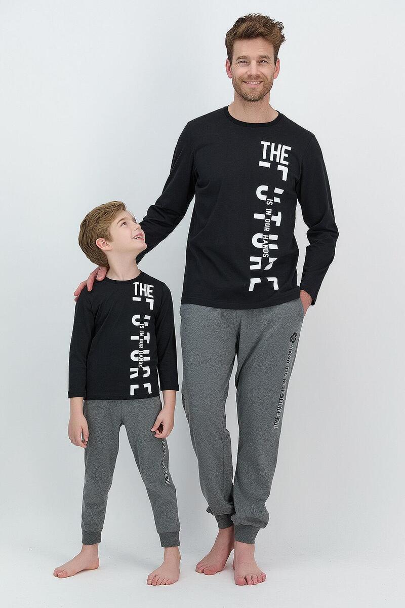 RolyPoly 2539 Garson The Future Siyah Erkek Çocuk Pijama Takımı - SİYAH