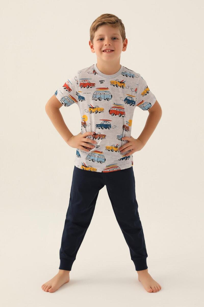 Roly Poly 3358 Surf's Up Erkek Çocuk Pijama Takımı - GRİ
