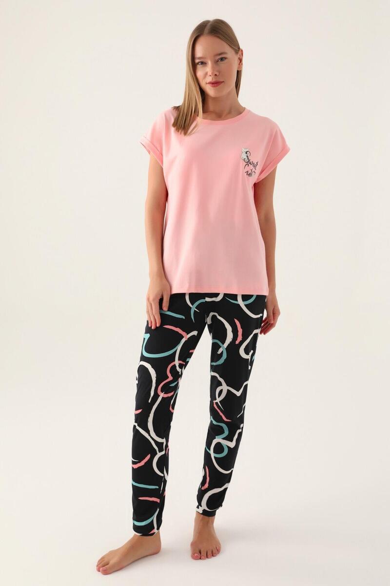 Roly Poly 3399 Cute Kadın Kısa Kol Pijama Takımı - SOMON