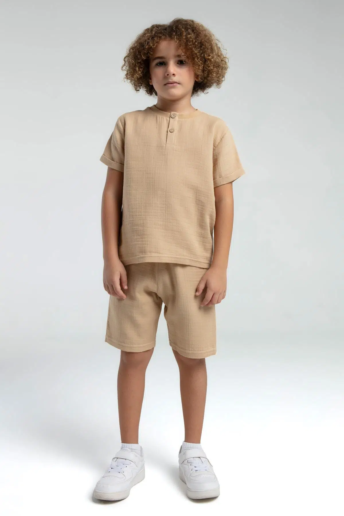 ROLYPOLY-3569-2 ÇOCUK ŞORTLU TKM - BEJ