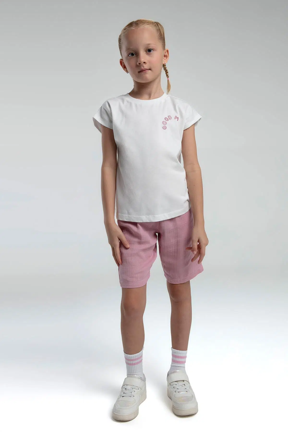 ROLYPOLY-3626-2 ÇOCUK ŞORT TKM - GÜL