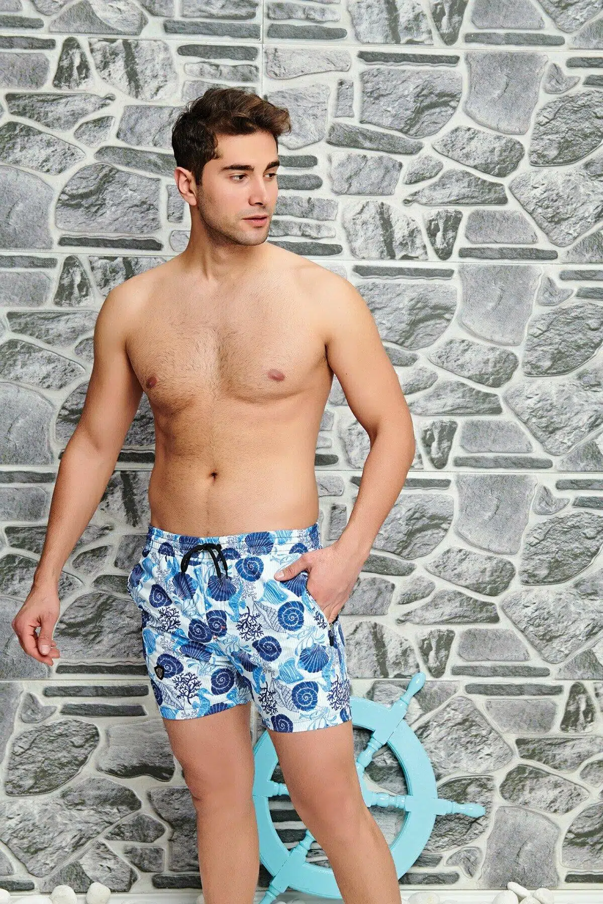 Ruko Maio 2174-8 Desenli Çabuk Kuruyan Erkek Şort - DESENLİ