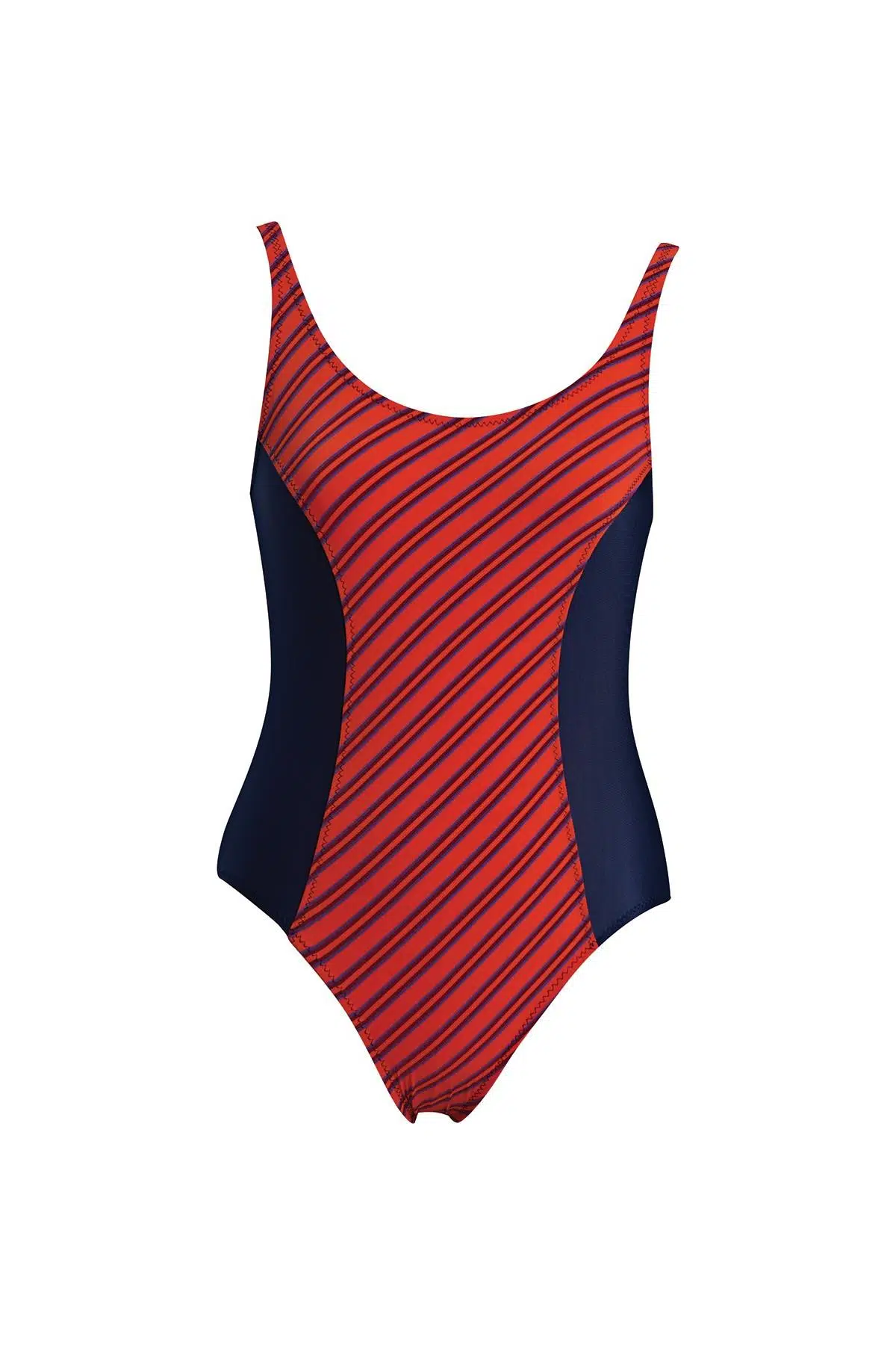 Ruko Maio 24161-2 Kız Çocuk Desenli Yüzücü Mayo - LACİVERT