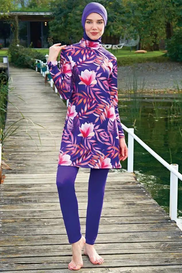 Ruko Maio Mirates 2450-5 Çabuk Kuruyan Kumaş Tesettür Mayo - MOR