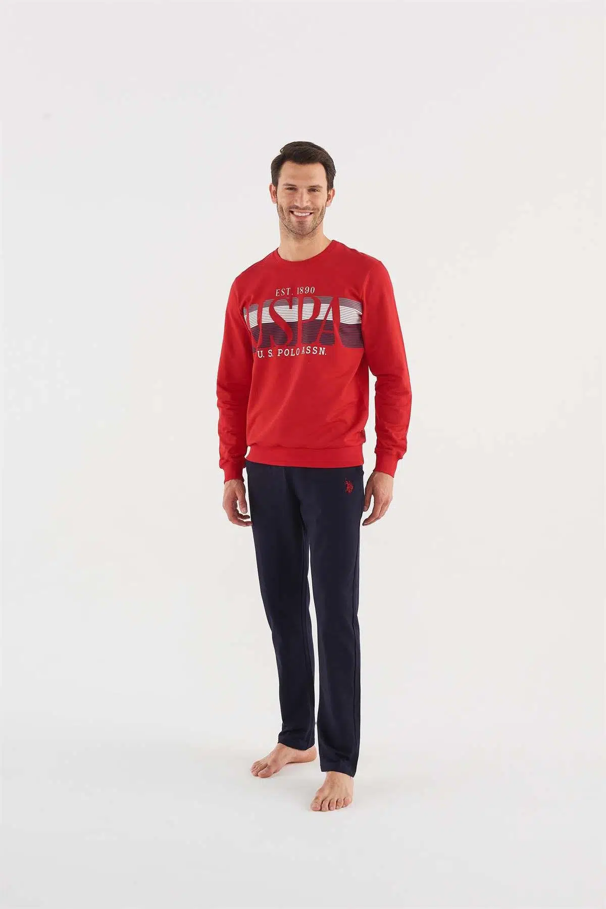 U.s Polo Assn 18606 Erkek Pijama Takımı - KIRMIZI