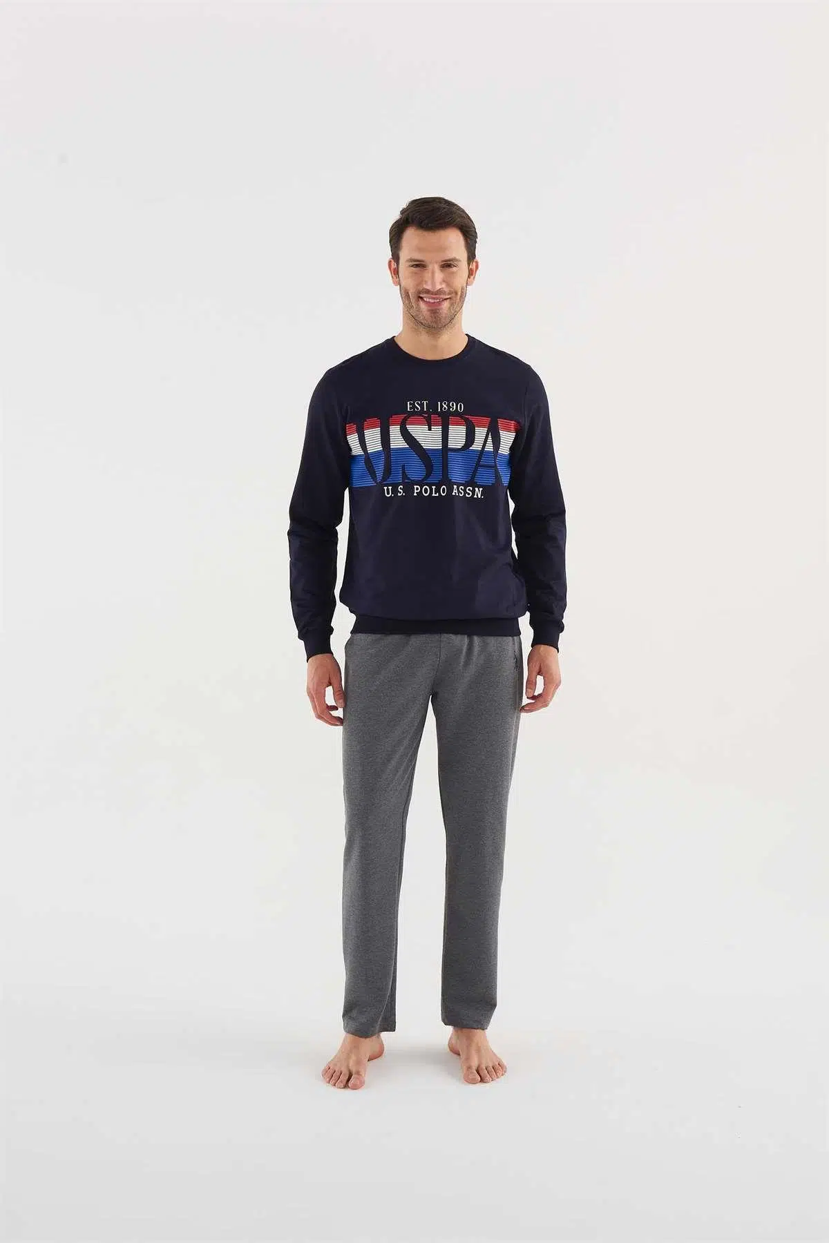 U.s Polo Assn 18606 Erkek Pijama Takımı - LACİVERT
