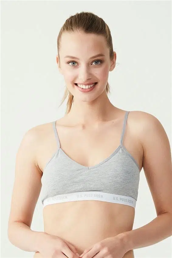 U.S. Polo Assn. 66116 Kadın Cup Lu Büstiyer - GRİ