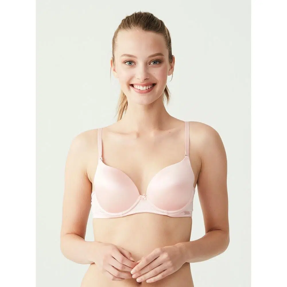 U.S. Polo Assn 66141 İçi Dolu Kulaksız Sütyen - PEMBE