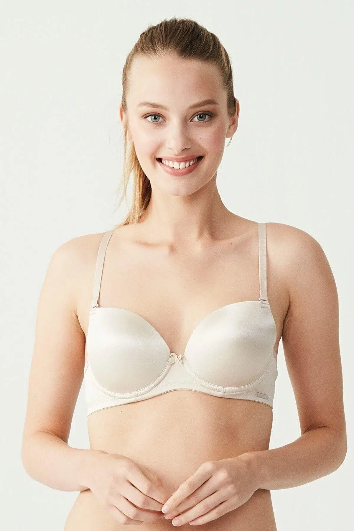 U.S. Polo Assn 66142 Kulaksız İçi Boş Sütyen - TEN